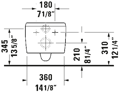 Duravit Wall Mounted Toilet #255609