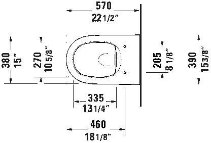 Duravit Wall Mounted Toilet #255609
