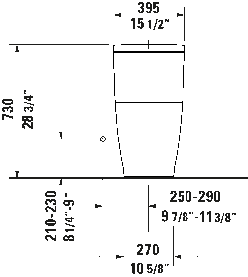Duravit D-Neo Dual Flush One Piece Toilet Top Lever  Less Seat #200701