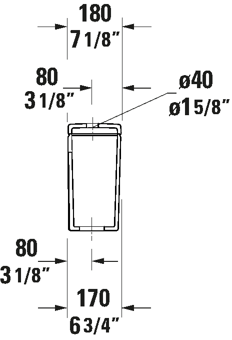 Duravit D-Neo Toilet Tank Dual Flush Top Lever #094420