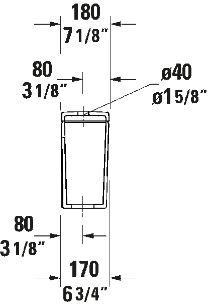 Duravit D-Neo Toilet Tank Dual Flush Top Lever #094420