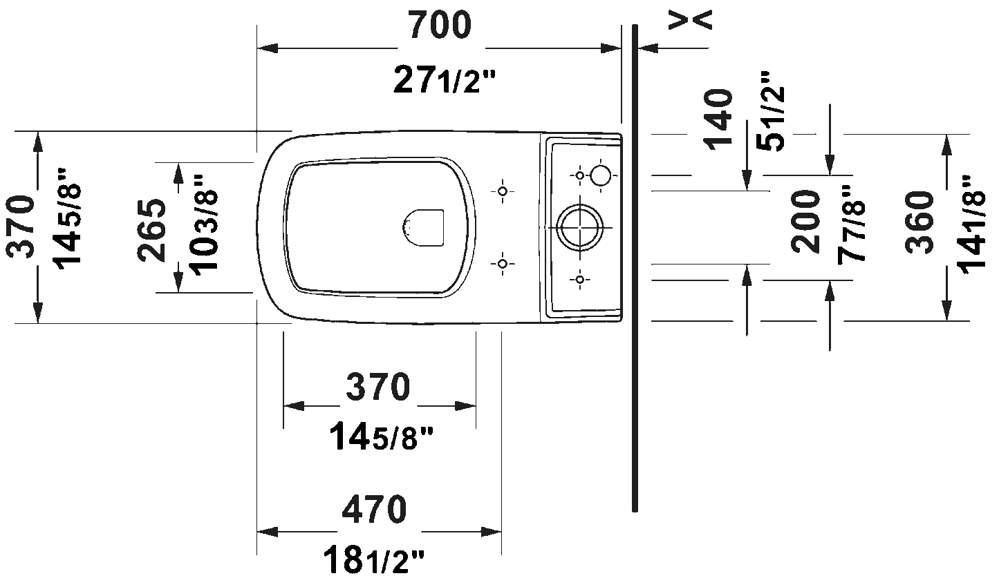 Duravit Durastyle Toilet Bowl #216001