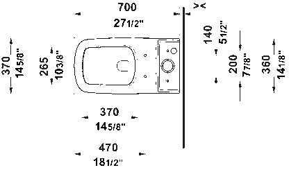 Duravit Durastyle Toilet Bowl #216001