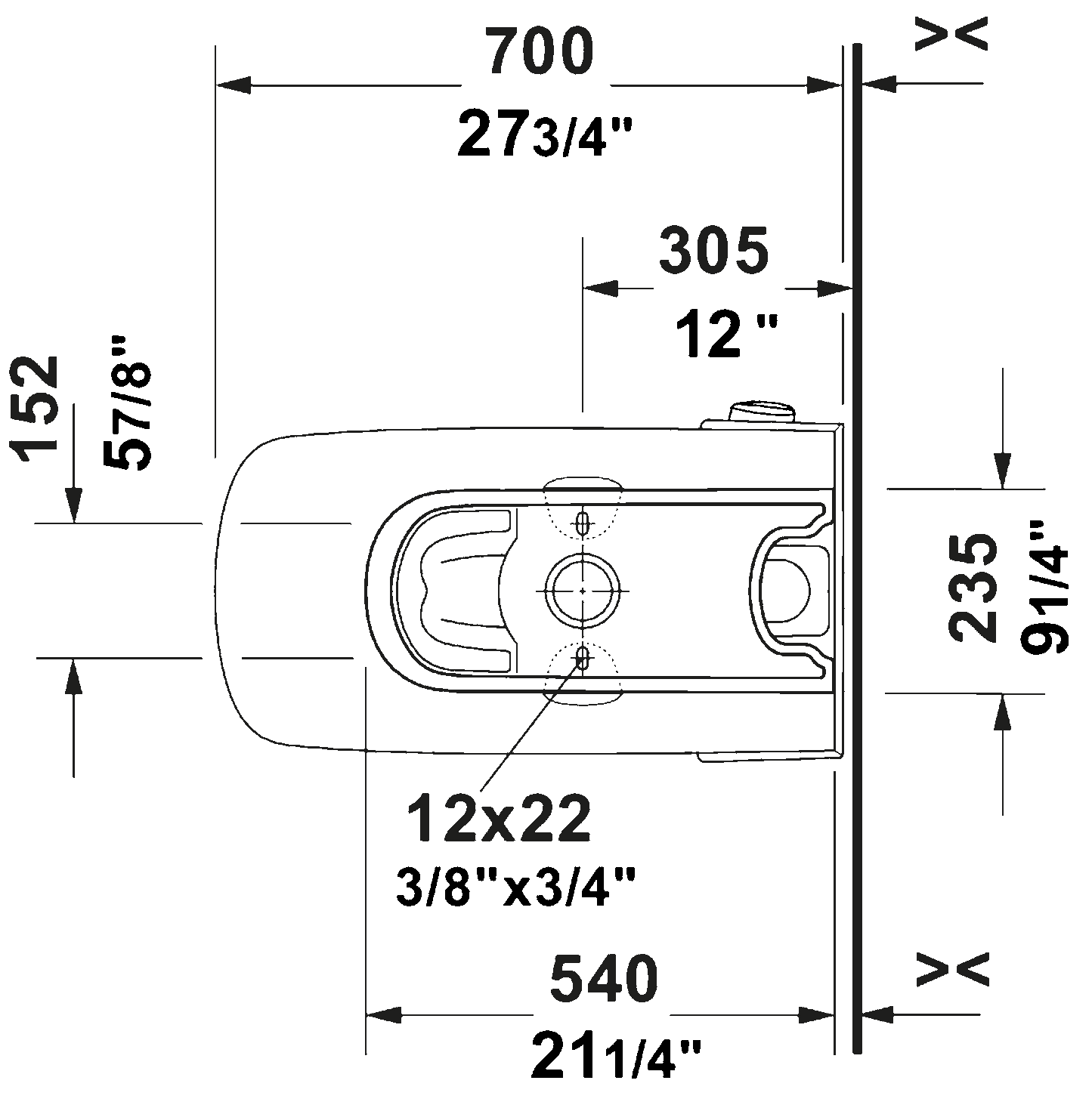 Duravit Durastyle Toilet Bowl #216001