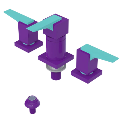 Rubinet Bidet Fitting with Spray, Diverter, and Vacuum Breaker (less drain) Purple Haze