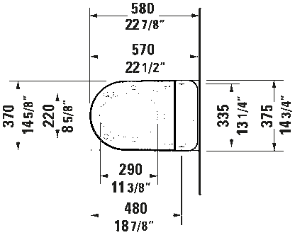 Duravit D-neo Shower toilet Seat #614700