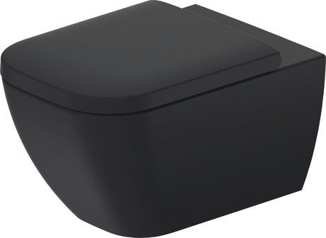 Duravit Happy D.2 Wall Mount Toilet Bowl - Matte Black #222209