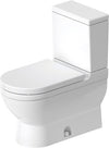 Duravit Starck 3 1.28 GPF Single Flush Elongated Two Piece Toilet in White, Left Lever Flush - Seat Included