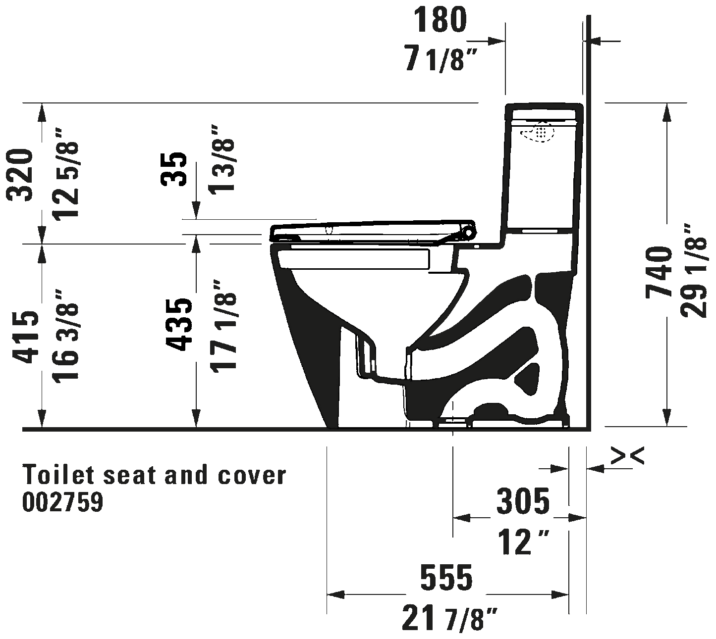 Duravit One Piece Toilet PRO Series #205101