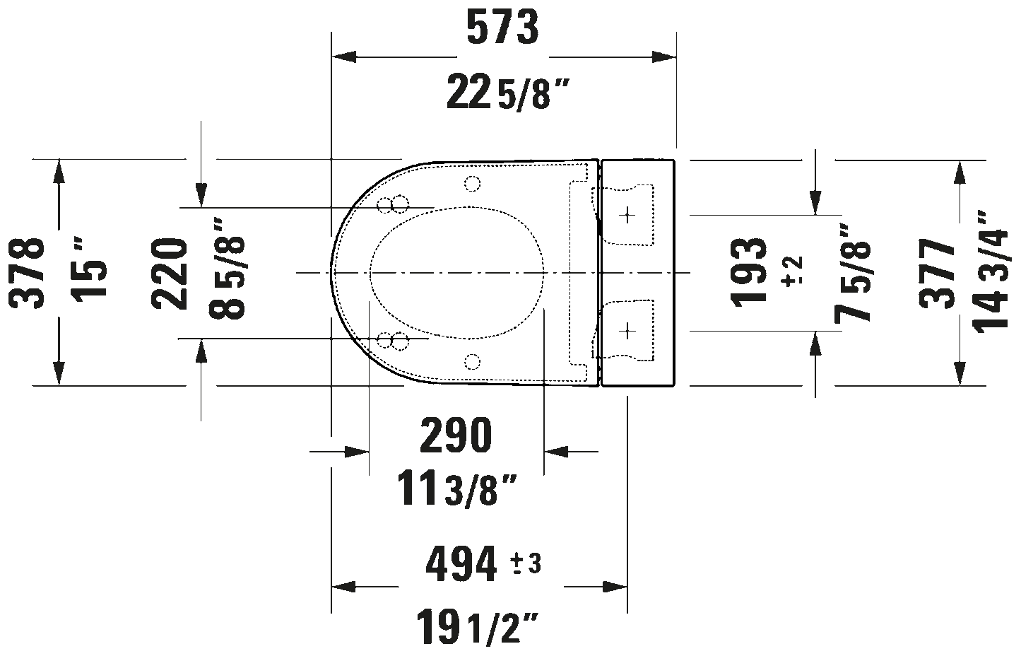 Duravit Starck F Sensowash Toilet Seat Lite #612001