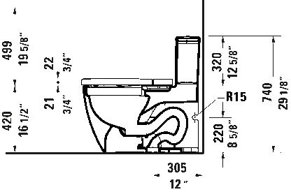 Duravit Sensowash ME By Starck One Piece Toilet Dual Flush Less Seat #218901