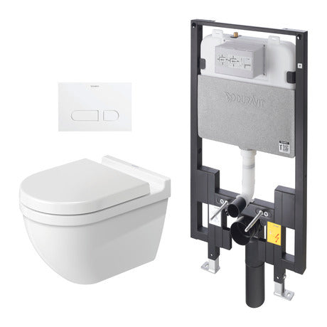 Duravit Starck 3 WD7022003090 Wall-Hung Toilet System