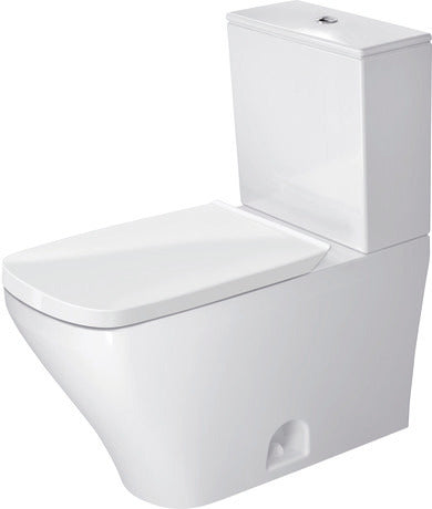Duravit DuraStyle 1.28 GPF Single Flush Elongated Two Piece Toilet in White, Top Push Button Flush - Seat Included