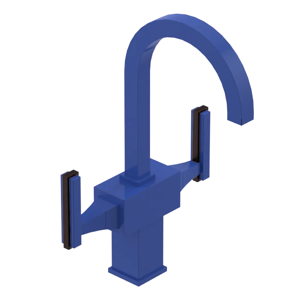 Rubinet Single Hole Dual Handle Lav. Set. (less drain) Blu Jean