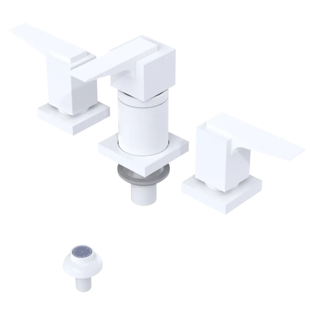 Rubinet Bidet Fitting with Spray, Diverter, and Vacuum Breaker (less drain) White