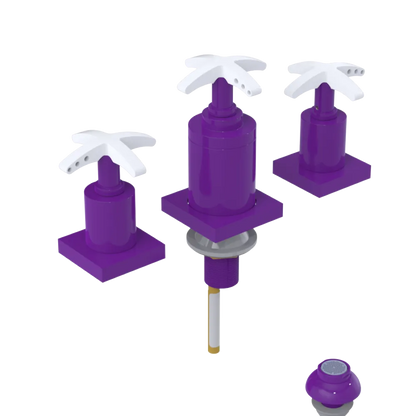 Rubinet Bidet Fitting with Spray, Diverter, and Vacuum Breaker (less drain) Purple Haze