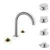 Baril 8" c/c lavatory faucet (without handle), drain included
