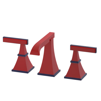 Rubinet Widespread Lav. Set. (less drain) Red