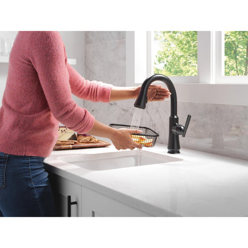 Delta Coranto Pulldown Touchless Kitchen Bar Faucet Matte Black