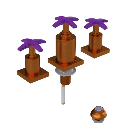 Rubinet Bidet Fitting with Spray, Diverter, and Vacuum Breaker (less drain) Antique Copper Matt