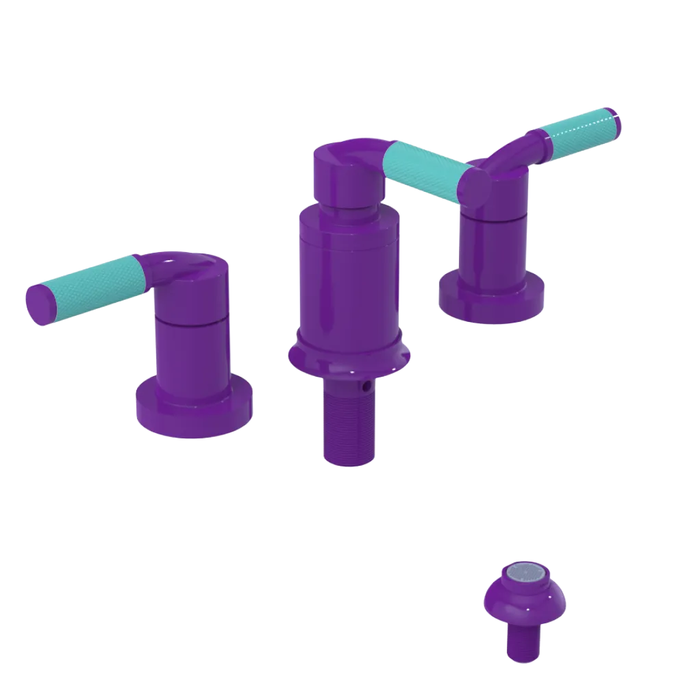 Rubinet Bidet Fitting with Spray, Diverter, and Vacum Breaker (Less Drain) Purple Haze