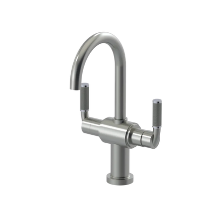 Rubinet Single Hole Dual Handle Lav. Set. (less drain) Satin Nickel