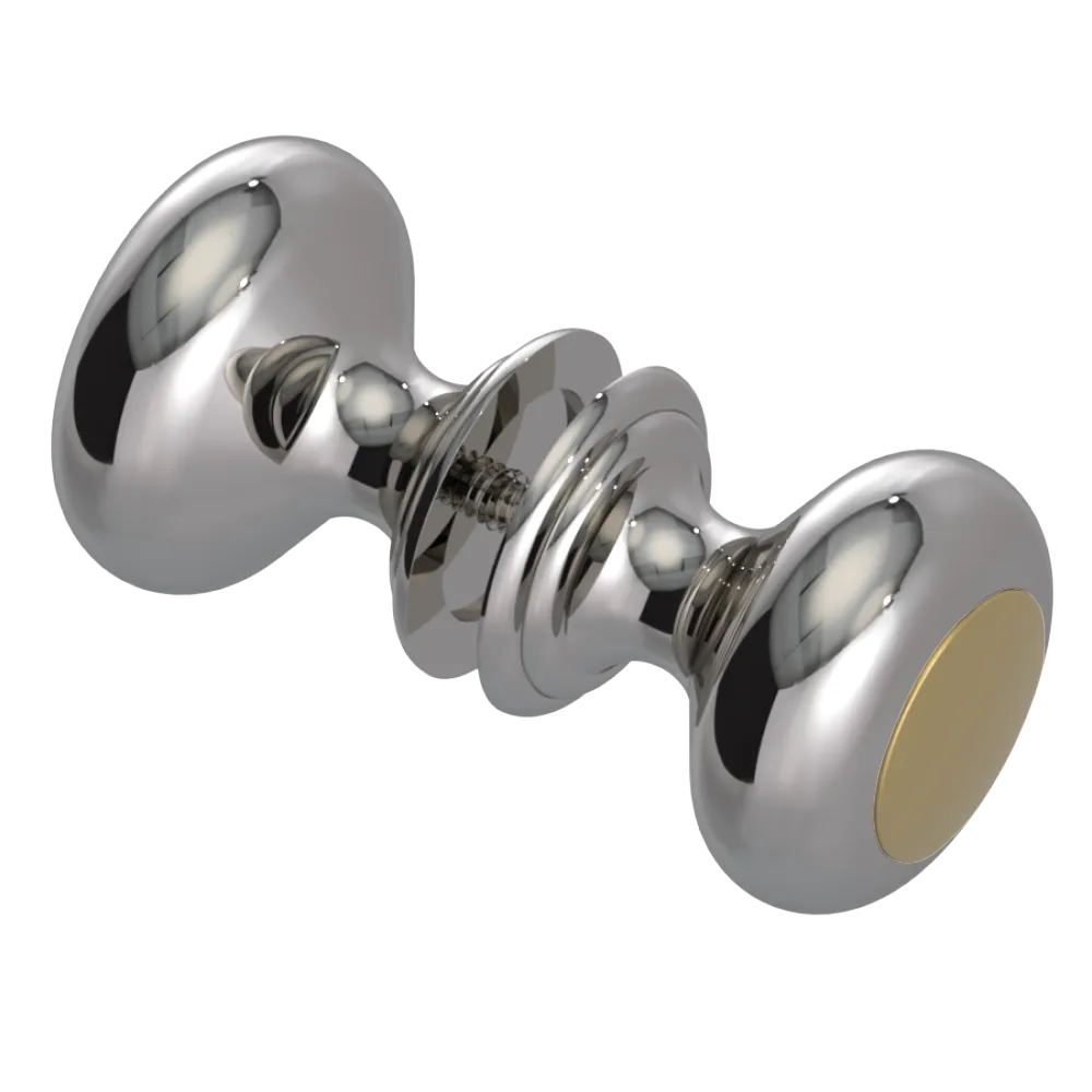Rubinet Shower Door Knob (set) Polished Nickel