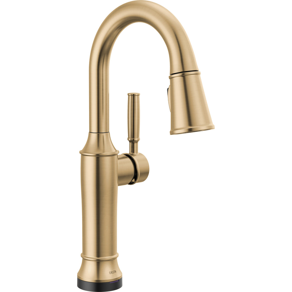 Renaldi Bar Prep Touchless Pull-down Matte Black - Lumicoat Champagne Bronze