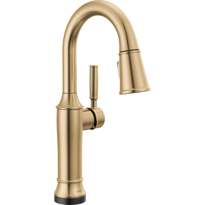 Renaldi Bar Prep Touchless Pull-down Matte Black - Lumicoat Champagne Bronze