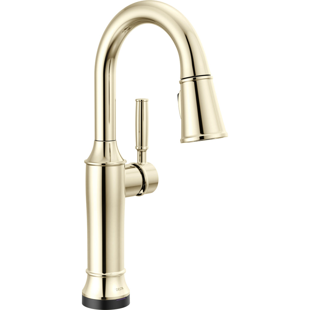 Renaldi Bar Prep Touchless Pull-down Matte Black - Lumicoat Polished Nickel