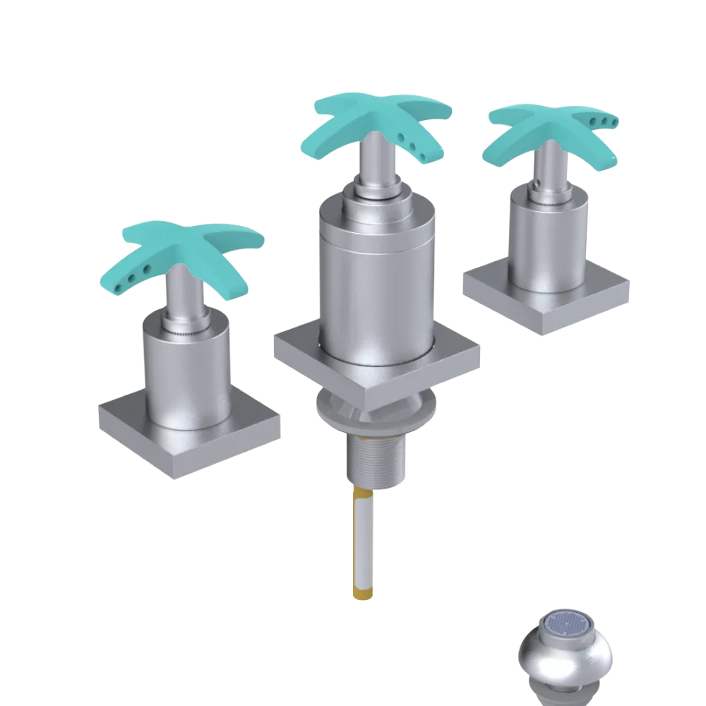 Rubinet Bidet Fitting with Spray, Diverter, and Vacuum Breaker (less drain) Satin Chrome