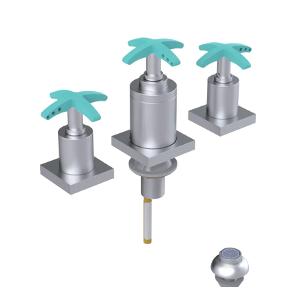 Rubinet Bidet Fitting with Spray, Diverter, and Vacuum Breaker (less drain) Satin Chrome