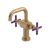 Rubinet Single Hole Dual Handle Lav. Set. (less drain) Satin Gold