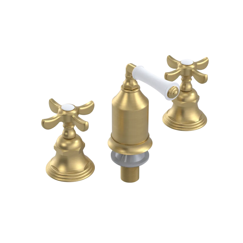 Rubinet Bidet Fitting with Spray, Diverter, and Vacum Breaker (Less Drain) Satin Gold