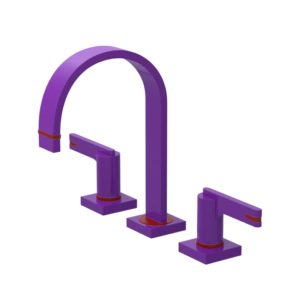 Rubinet Widespread Lav. Set. (less drain) Purple Haze
