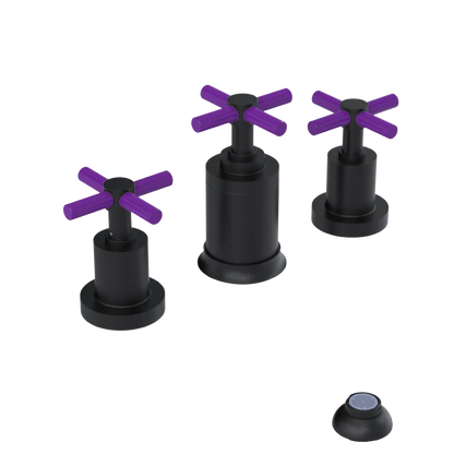 Rubinet Bidet Fitting with Spray, Diverter, and Vacuum Breaker (less drain) Matt Black