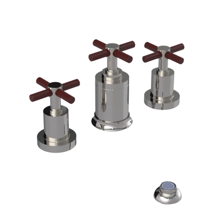 Rubinet Bidet Fitting with Spray, Diverter, and Vacuum Breaker (less drain) Polished Nickel