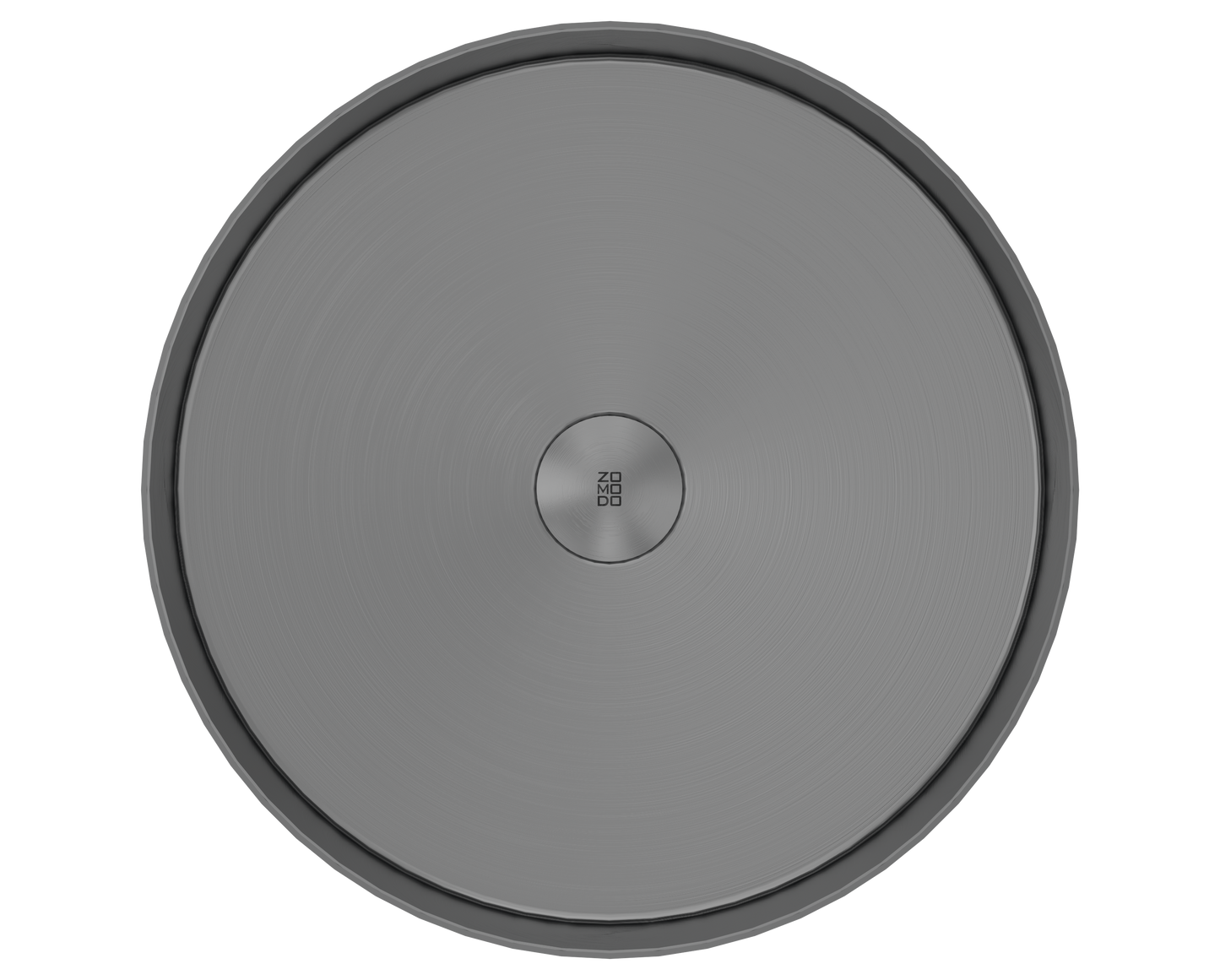 Zomodo 16" ROUND SEMI-INSET VESSEL SINK - BLACK PEARL