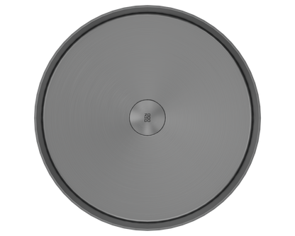 Zomodo 16" ROUND SEMI-INSET VESSEL SINK - BLACK PEARL