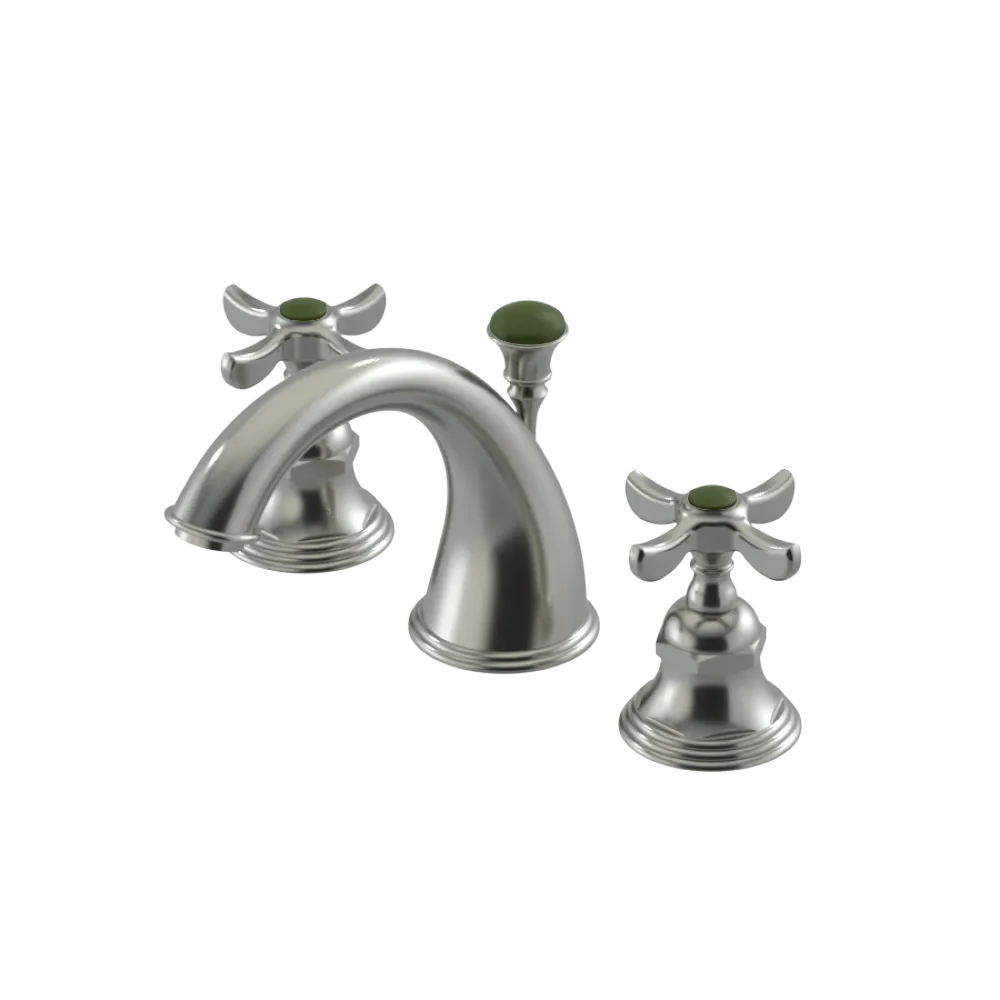 Rubinet Widespread Lav. Set. (less drain) Satin Nickel