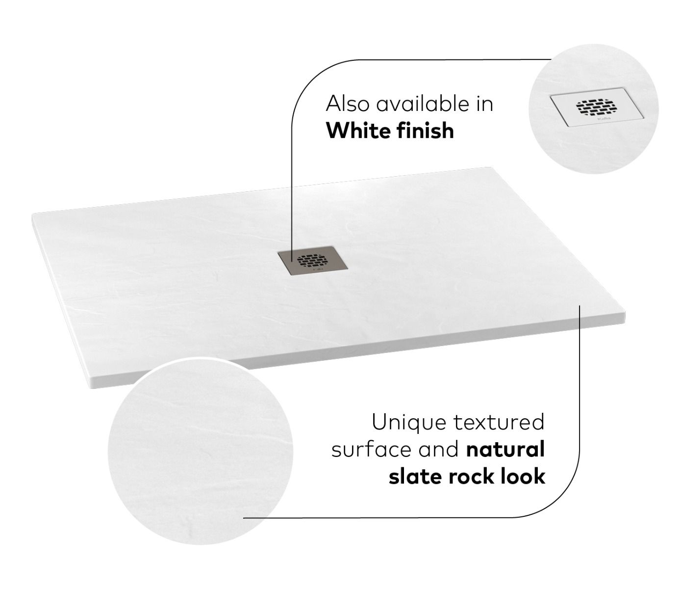 KALIA LAUZACastylat™ shower base - 48" x 36" - Textured white