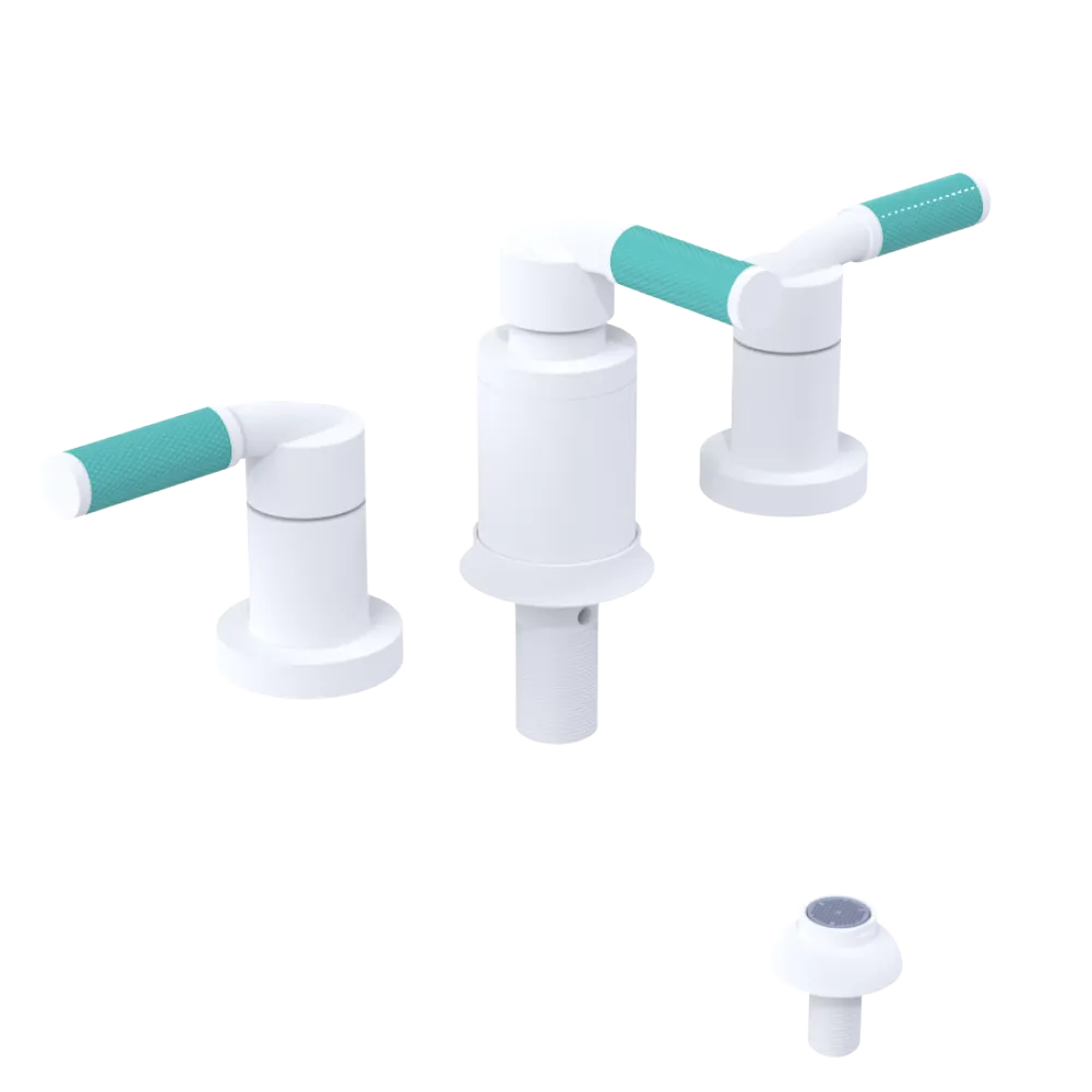 Rubinet Bidet Fitting with Spray, Diverter, and Vacum Breaker (Less Drain) Matt White