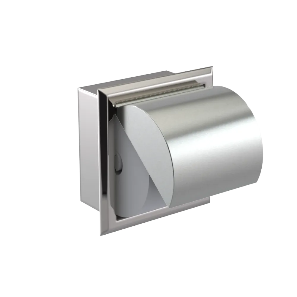 Rubinet RECESSED TOILET PAPER HOLDER Polished Nickel