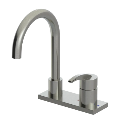 Rubinet 4" Centre Single Control Lav. Set. (less drain) Satin Nickel