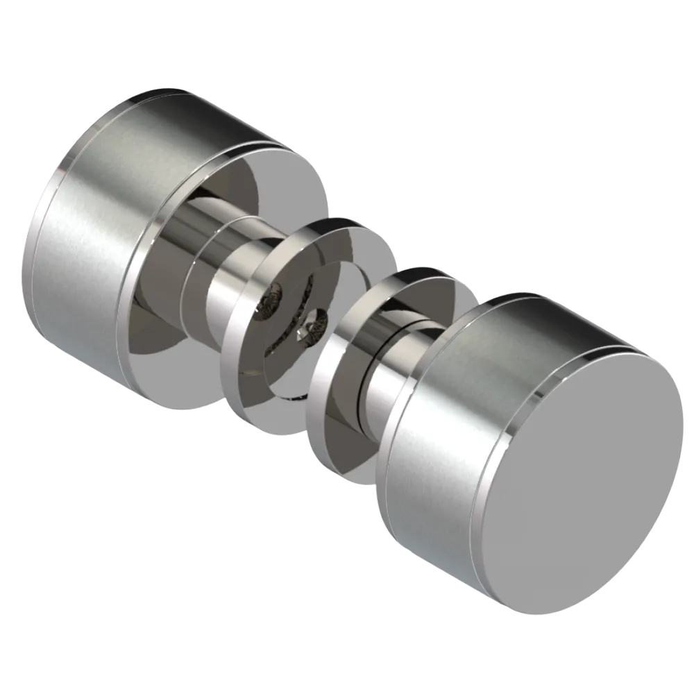 Rubinet Shower Door Knob (set) Polished Nickel