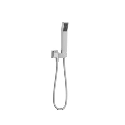 Baril 1-spray anti-limestone hand shower on wall-mounted supply elbow