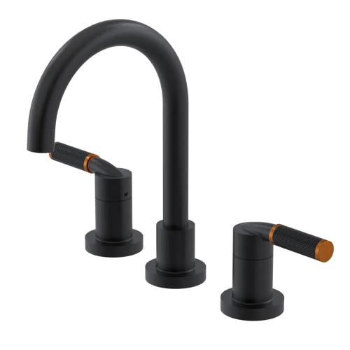 Rubinet Widespread Lav. Set. (less drain) Matt Black