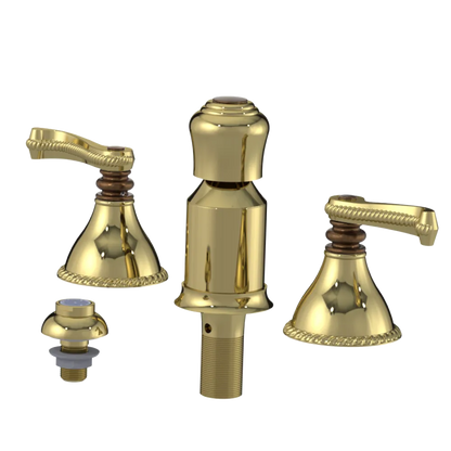 Rubinet Bidet Fitting with Spray, Diverter, and Vacum Breaker (Less Drain) Bright Brass