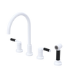 Rubinet Widespread Kitchen Set with Hand Spray White