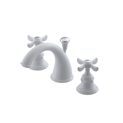 Rubinet Widespread Lav. Set. (less drain) White